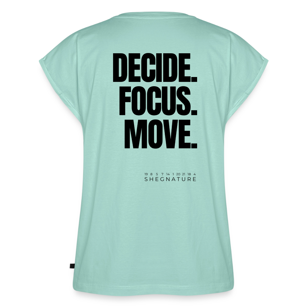Decide Focus Move Roll Cuff  T-Shirt - mint