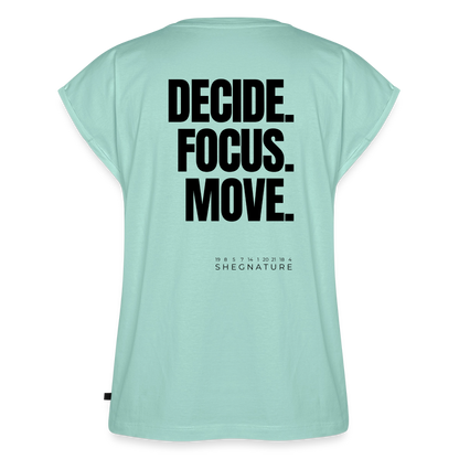 Decide Focus Move Roll Cuff  T-Shirt - mint