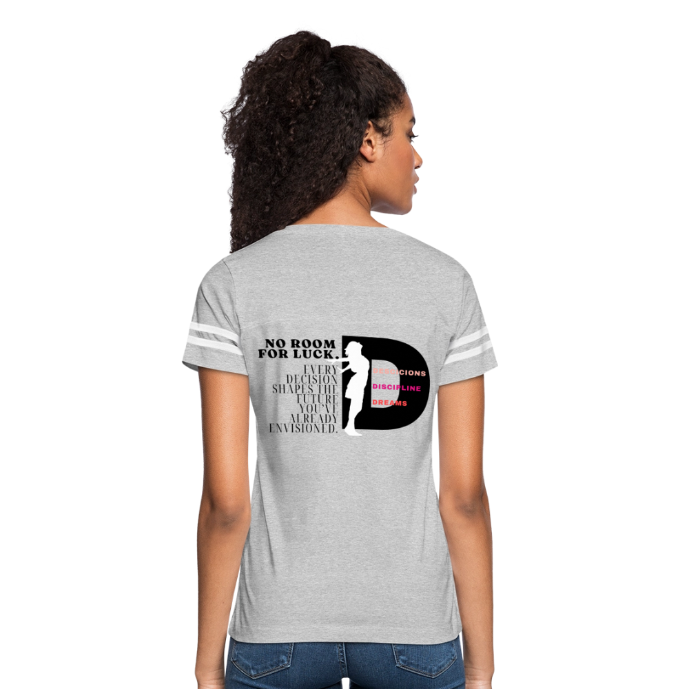 No Room For Luck Vintage Sport T-Shirt - heather gray/white