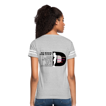 No Room For Luck Vintage Sport T-Shirt - heather gray/white