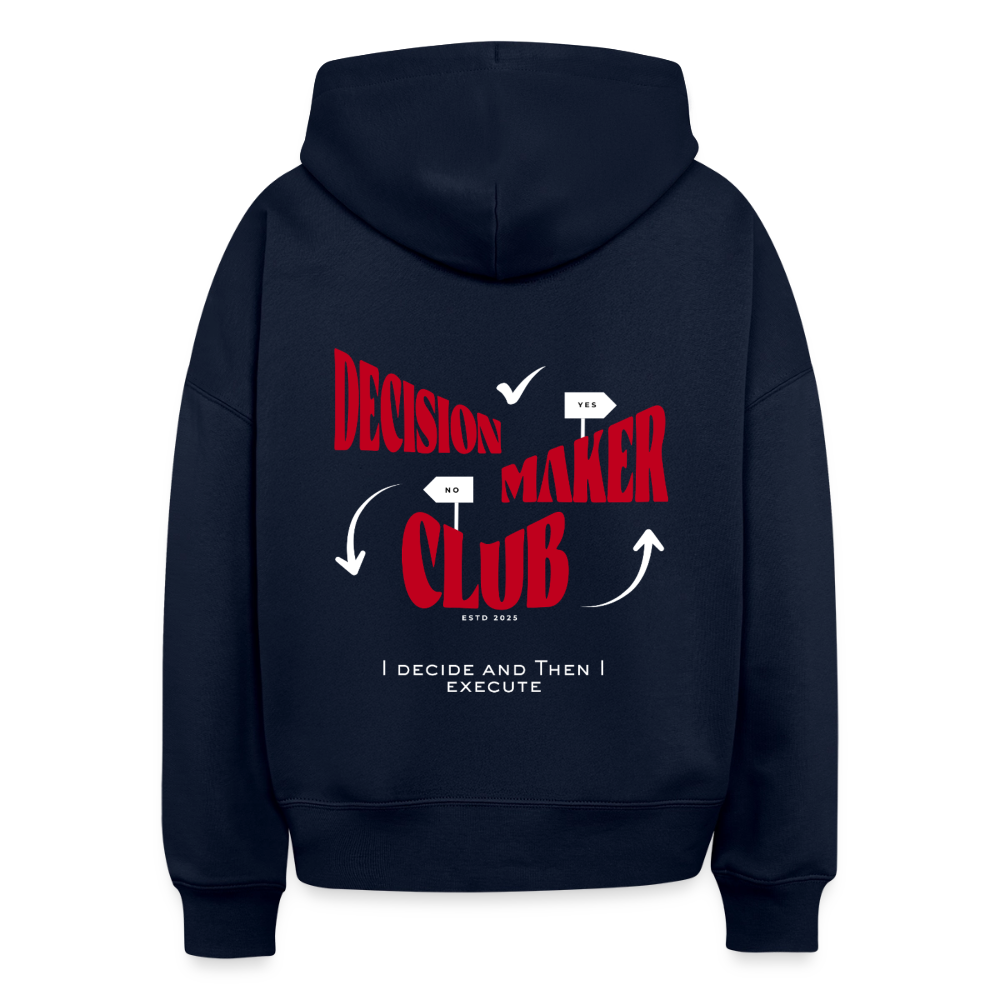 Decision Maker Club Boxy Hoodie - french navy