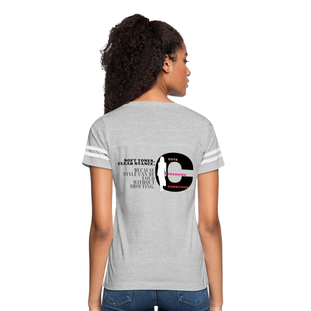 Soft Tones Vintage Sport T-Shirt - heather gray/white