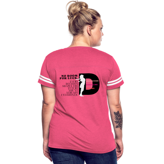 No Room For Luck Vintage Sport T-Shirt - vintage pink/white