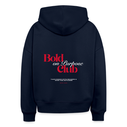 Bold on Purpose Boxy Hoodie - french navy