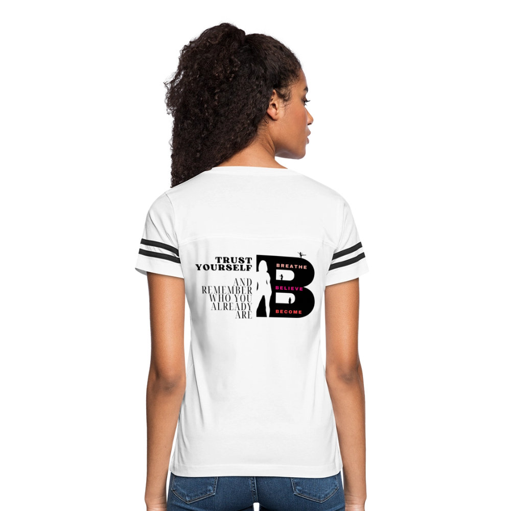 Trust Yourself Vintage Sport T-Shirt - white/black