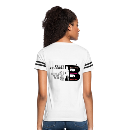 Trust Yourself Vintage Sport T-Shirt - white/black