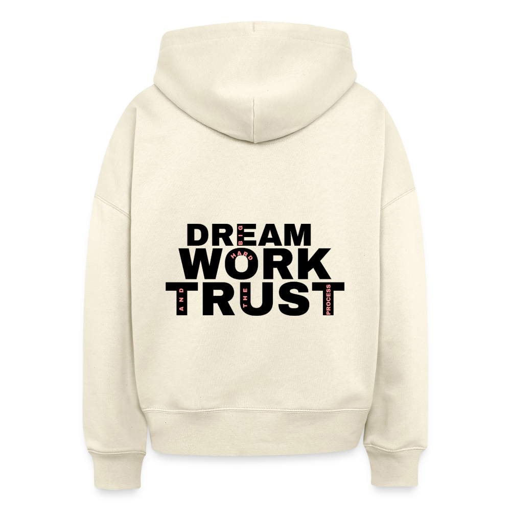Dream Work Trust Boxy Hoodie - natural raw