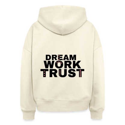Dream Work Trust Boxy Hoodie - natural raw