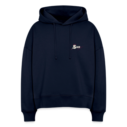 Bold on Purpose Boxy Hoodie - french navy
