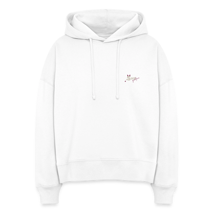 She leads quietly Boxy Hoodie - white
