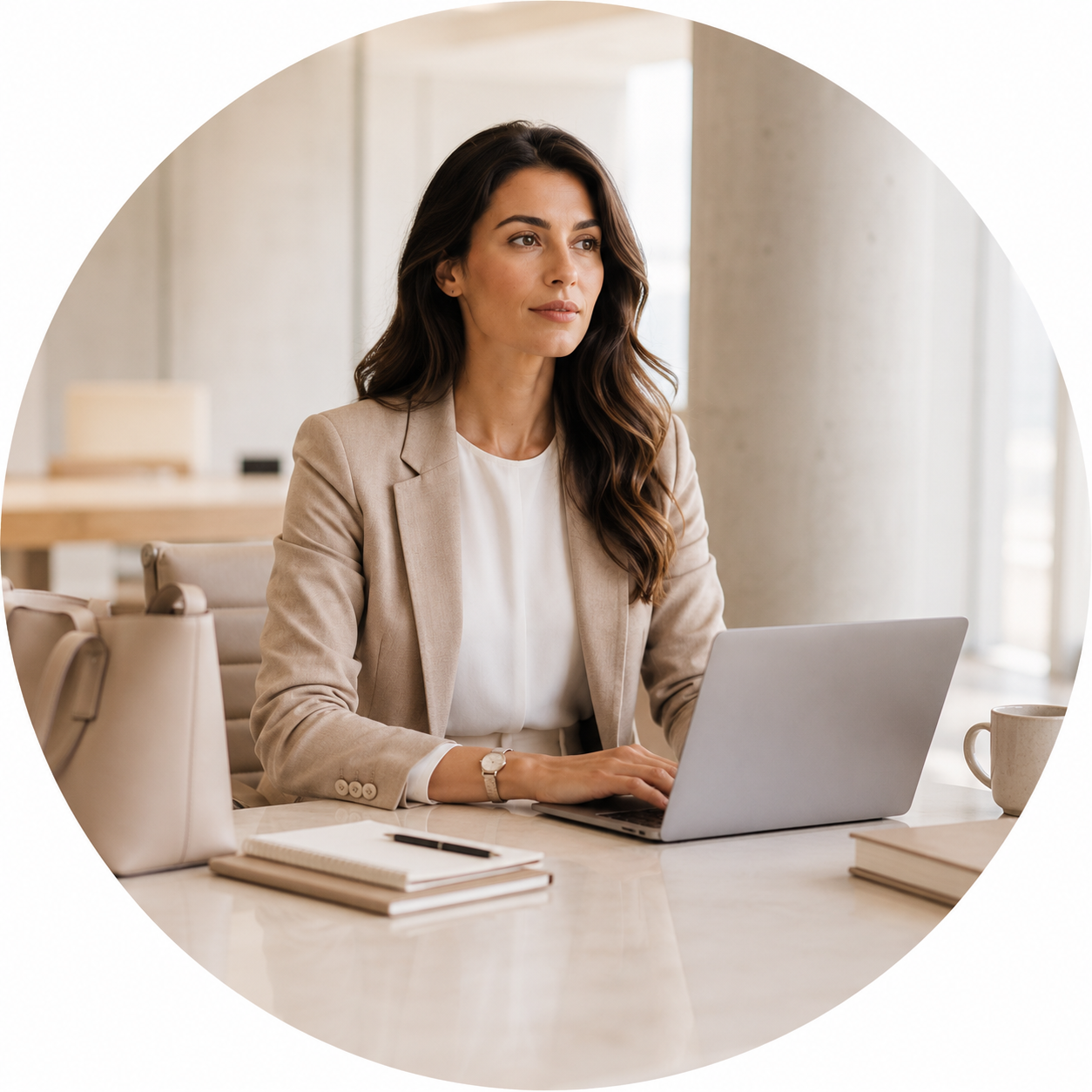 Founder outfit for women in a clean business streetwear look