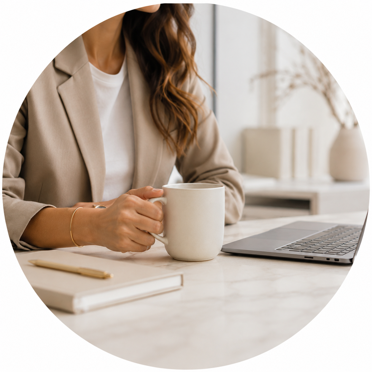 Workday mug for focused desk moments and clear routines